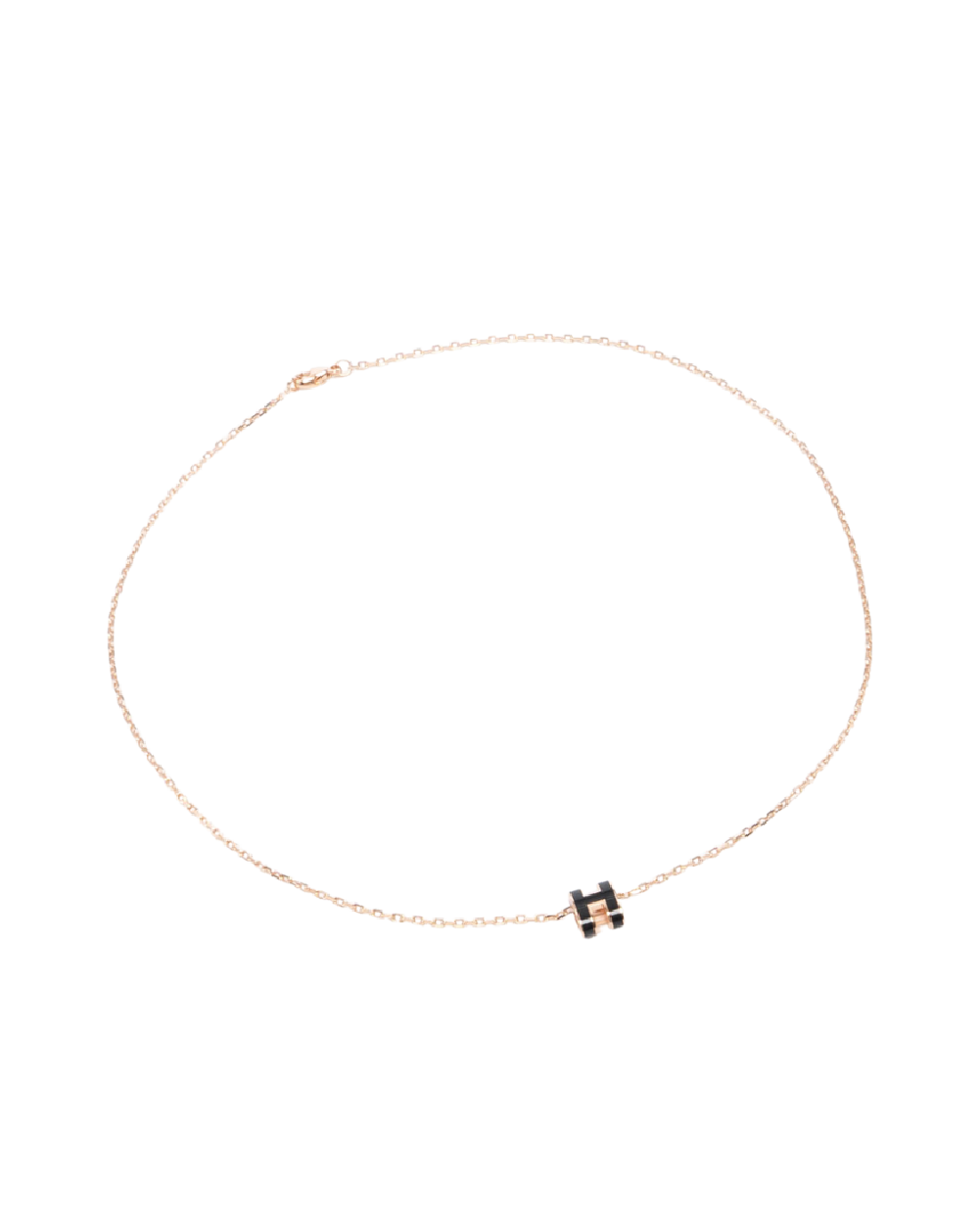 NEW HERMES POP NECKLACE MINI BLACK RGHW 4