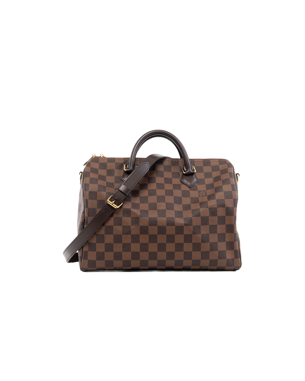 BA250728 LV SPEEDY BAND 30 BROWN DAMIER CANVAS GHW AA0165