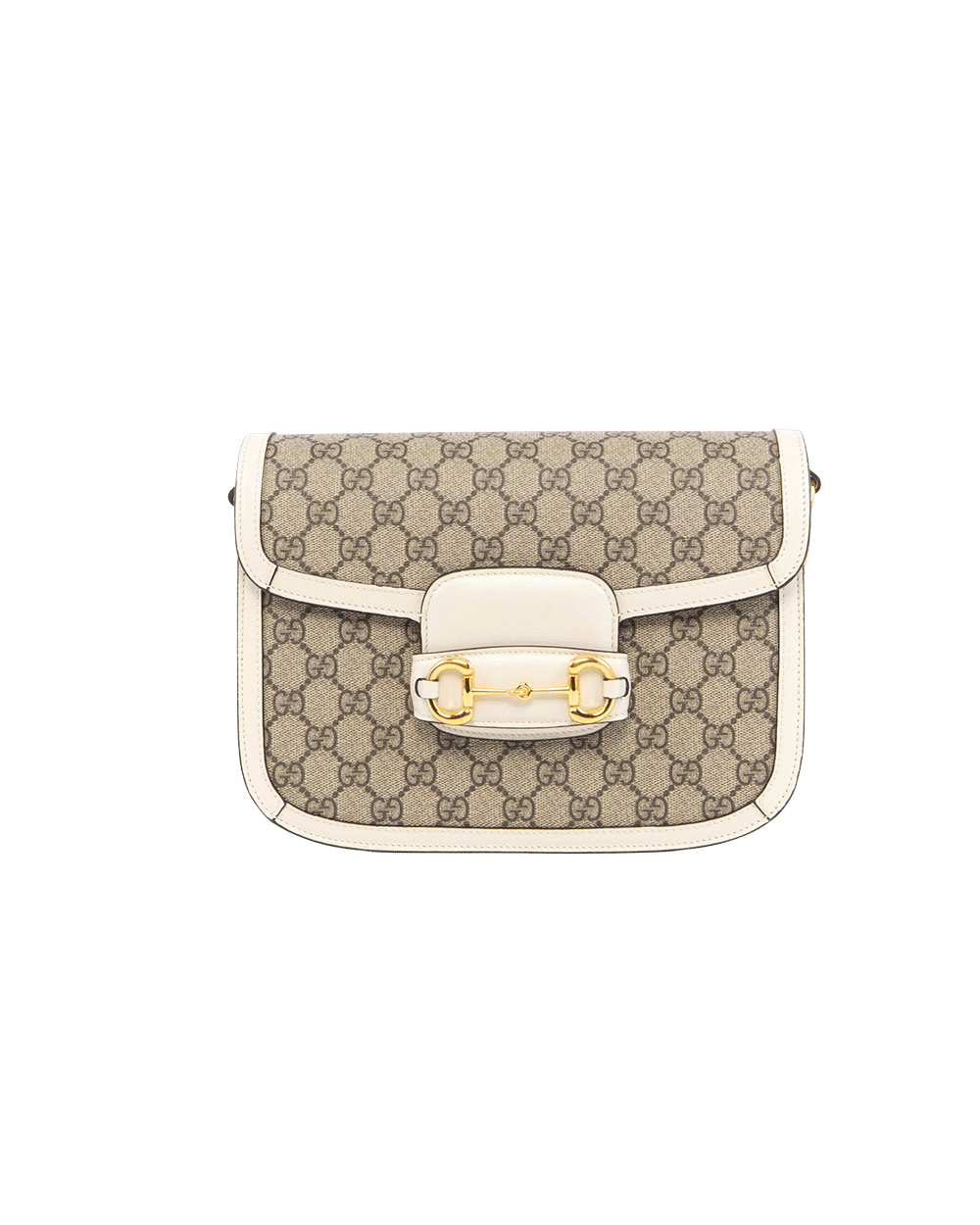 BA251539 GUCCI HORSEBIT 1955 MEDIUM WHITE GG MONOGRAM GHW