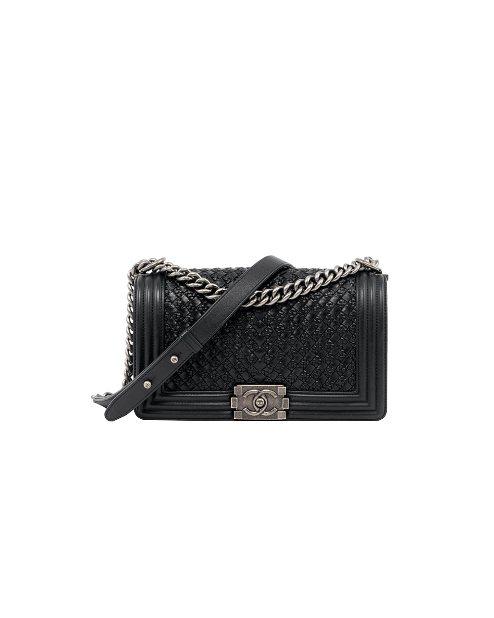 BA251646 CHANEL BOY 10 BLACK CALF RHW 26221559
