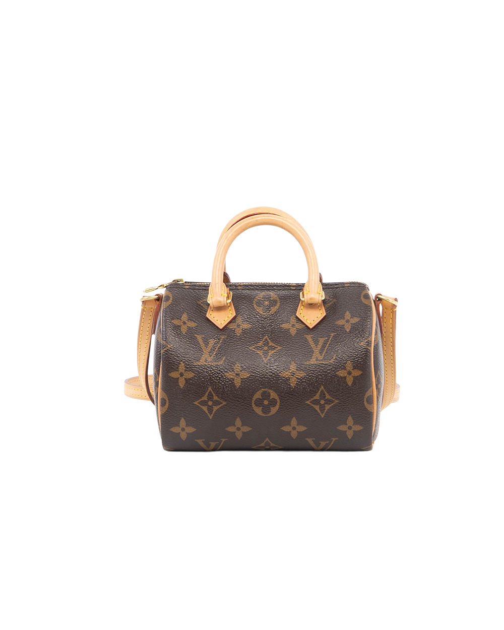 BA251715 LV SPEEDY NANO BROWN MONOGRAM CANVAS GHW MICROCHIP
