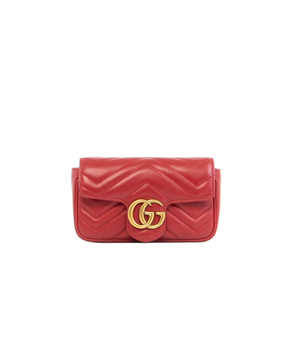 BA251784 GUCCI MARMONT SUPER MINI RED CALF GHW 476433 0416