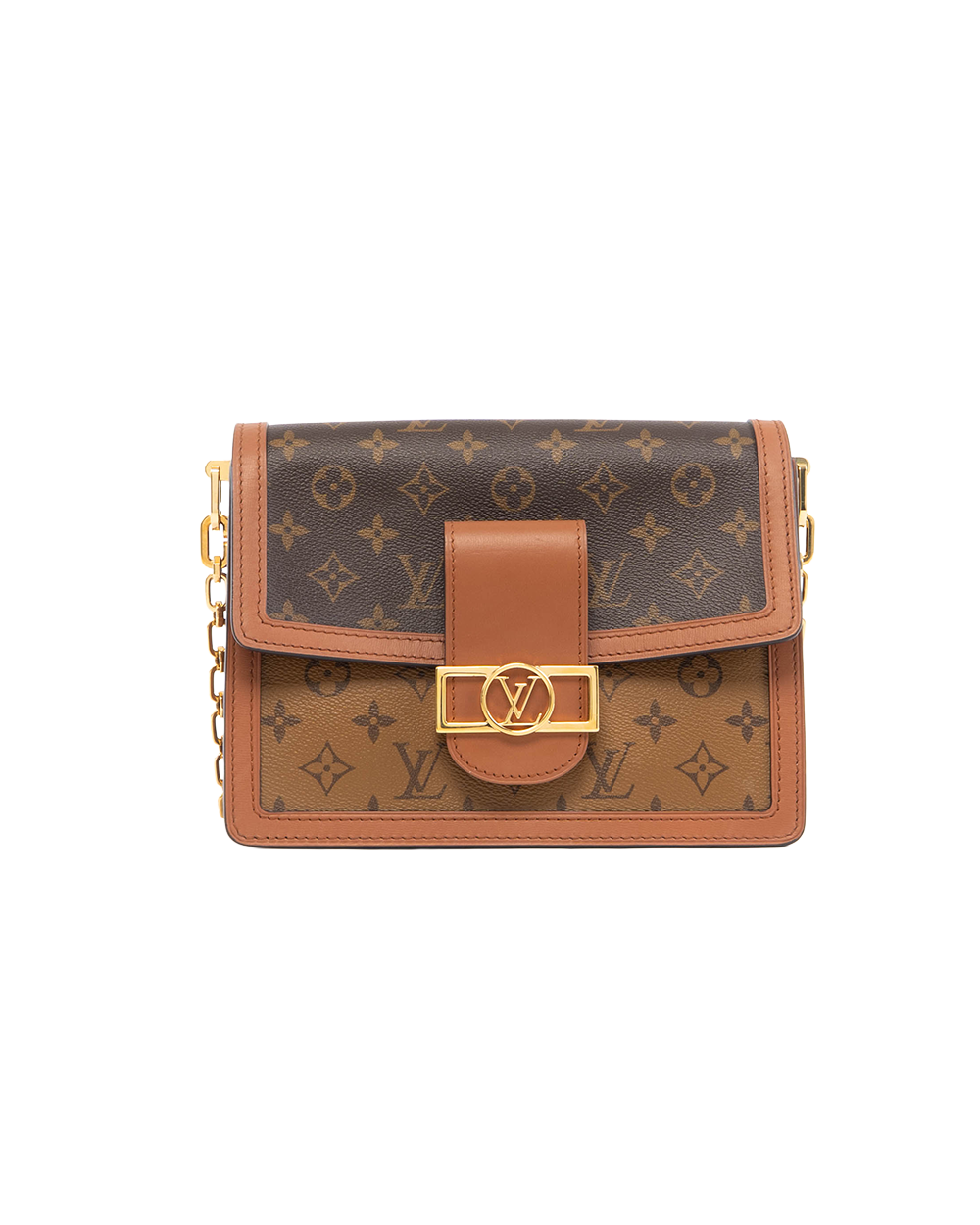 BA251785 LV DAUPHINE MM BROWN MONOGRAM CANVAS GHW MICROCHIP