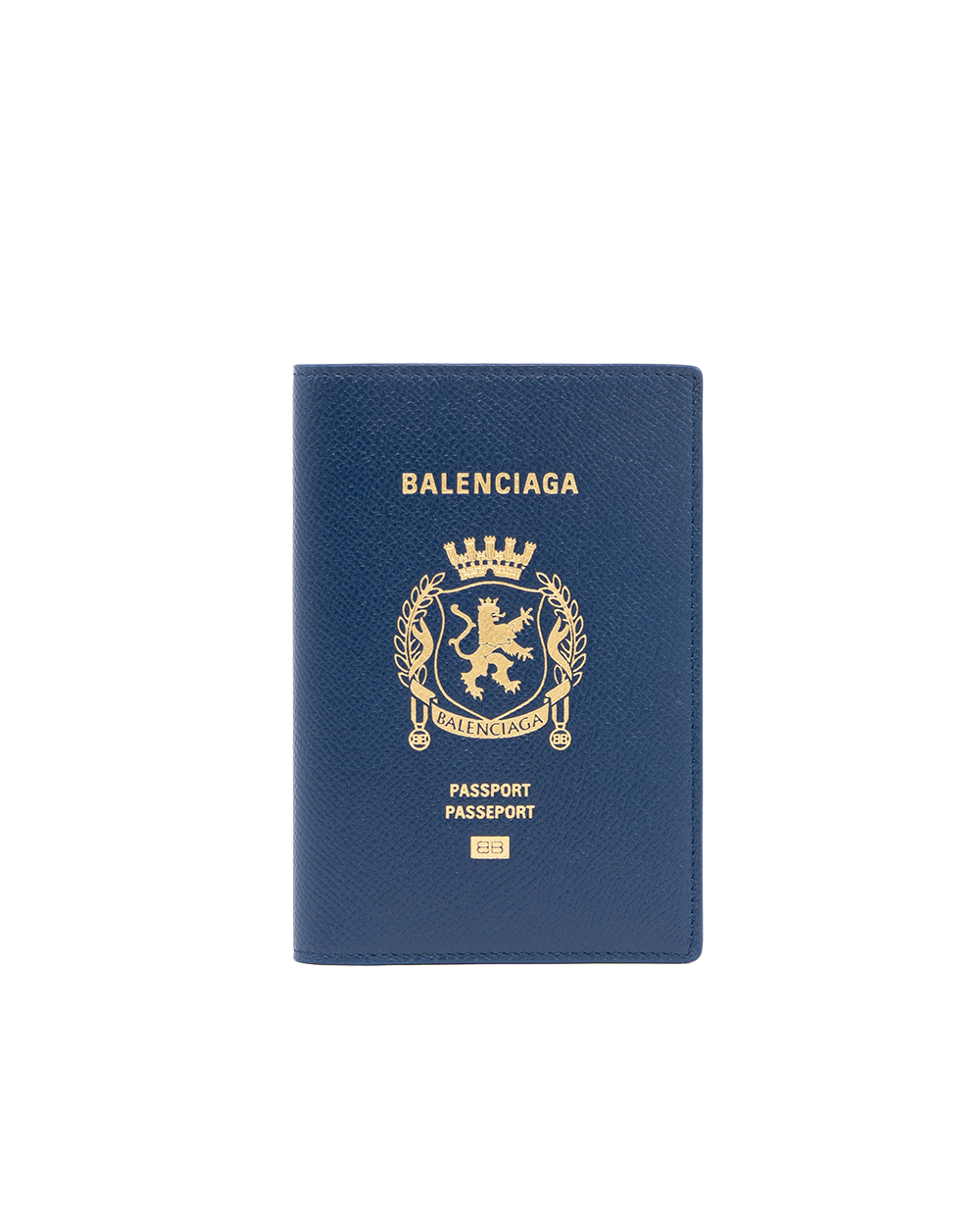 BA251852 NEW BALENCIAGA PASSPORT HOLDER BLUE CALF L56 4213
