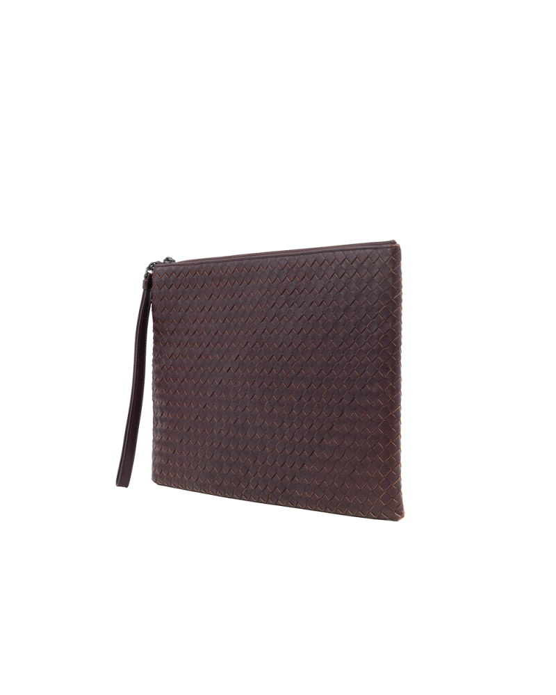 BOTTEGA INTRECCIATO CLUTCH BAG BURGANDY CALF BHW B0706 7128A 0013
