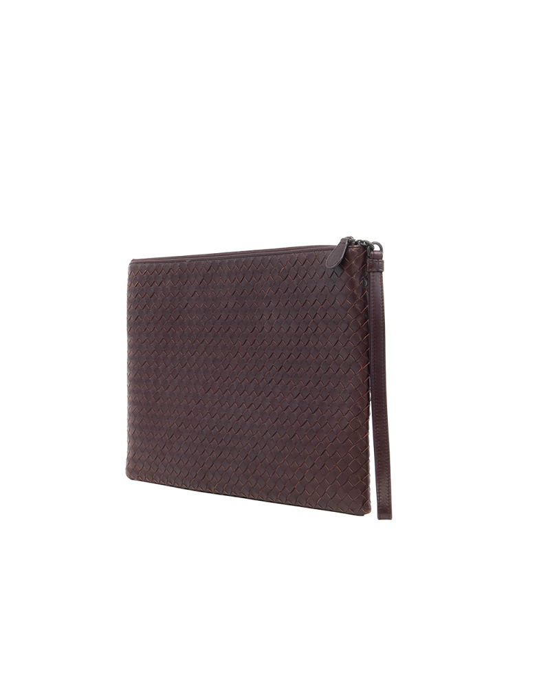 BOTTEGA INTRECCIATO CLUTCH BAG BURGANDY CALF BHW B0706 7128A 0014