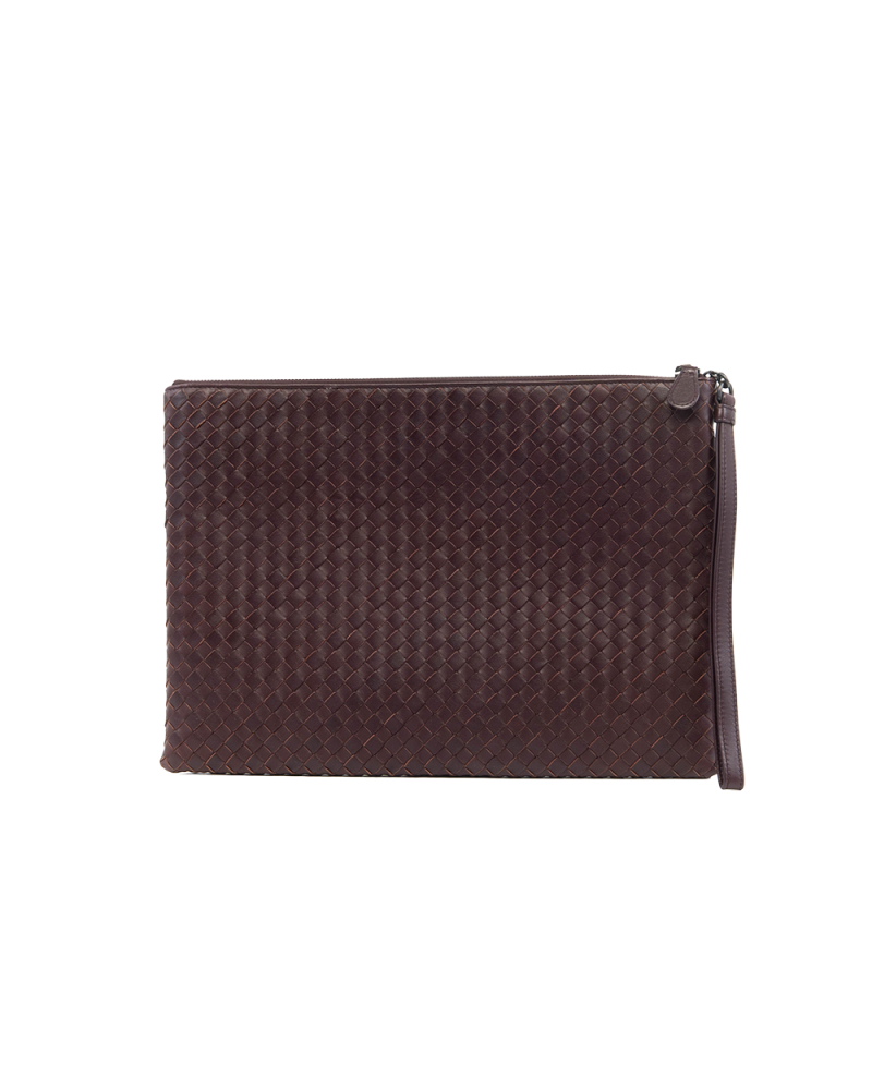 BOTTEGA INTRECCIATO CLUTCH BAG BURGANDY CALF BHW B0706 7128A 0015