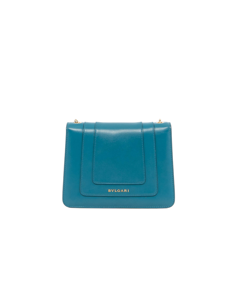 BVLGARI SERPENTI FOREVER MINI BLUE LEATHER GHW 2B35503Y 0037