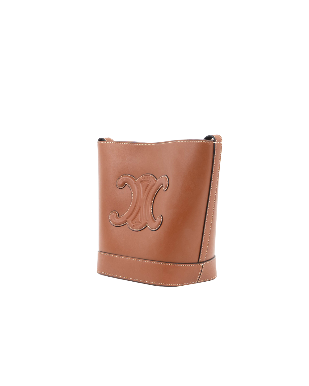 CELINE BUCKET CUIR TRIOMPHE SMALL BROWN CALF GHW U SL 1262 0013