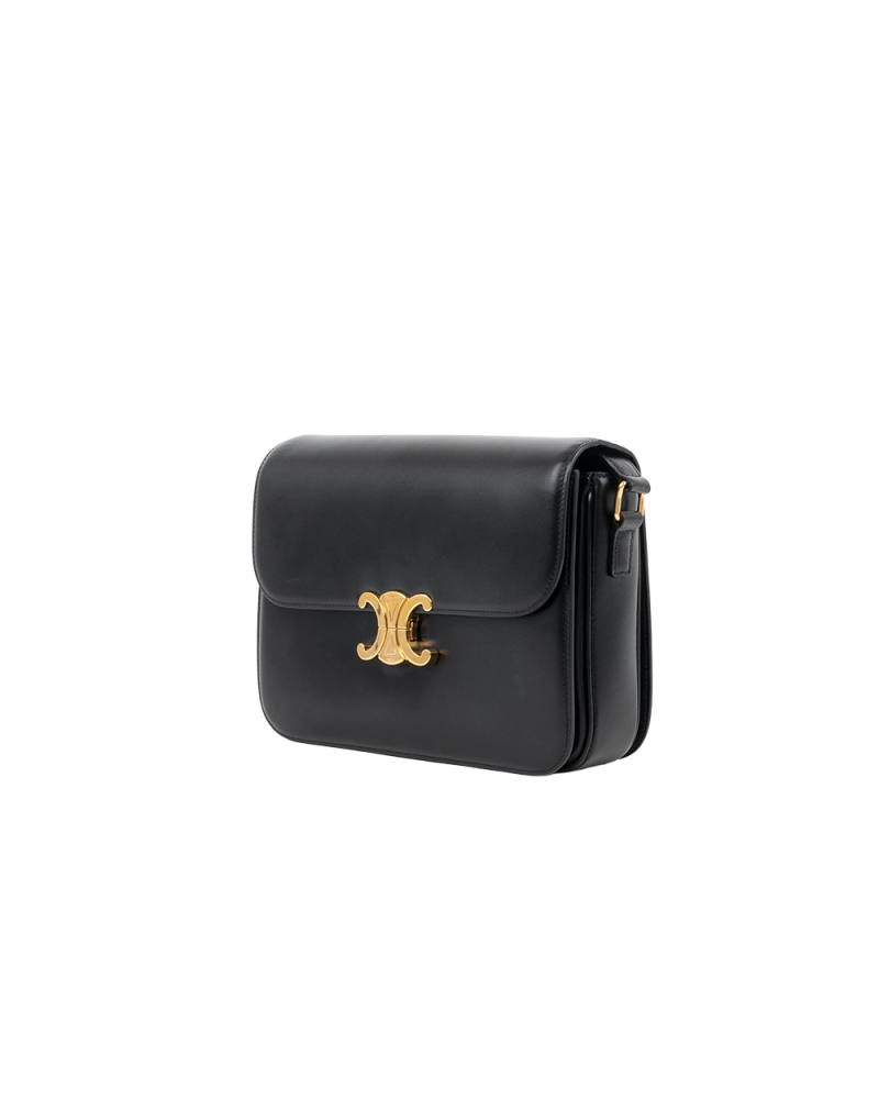 CELINE TRIOMPHE LARGE BLACK CALF GHW S AM 1169 0021