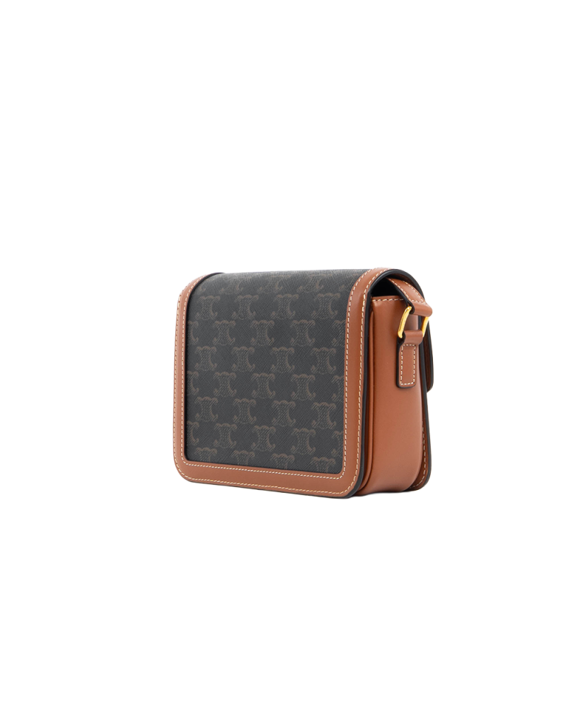 CELINE TRIOMPHE TEEN BROWN CANVAS GHW F LM 2262 5362