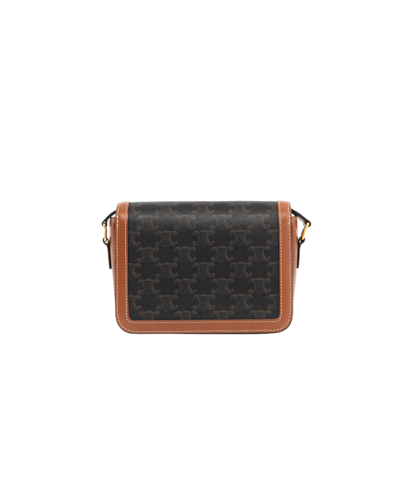 CELINE TRIOMPHE TEEN BROWN CANVAS GHW F LM 2262 5363