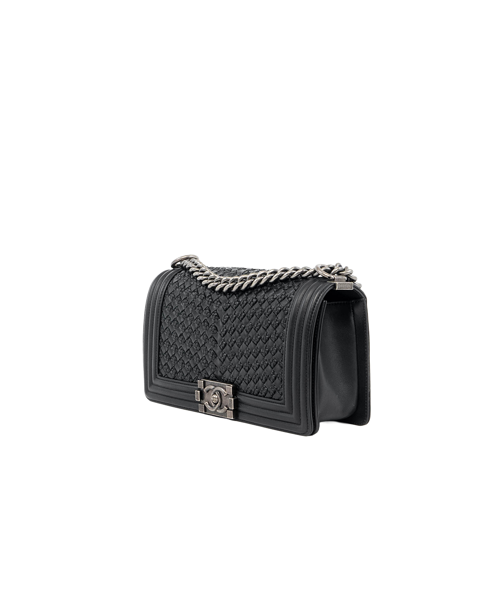 CHANEL BOY 10 BLACK CALF RHW 26221559 0040