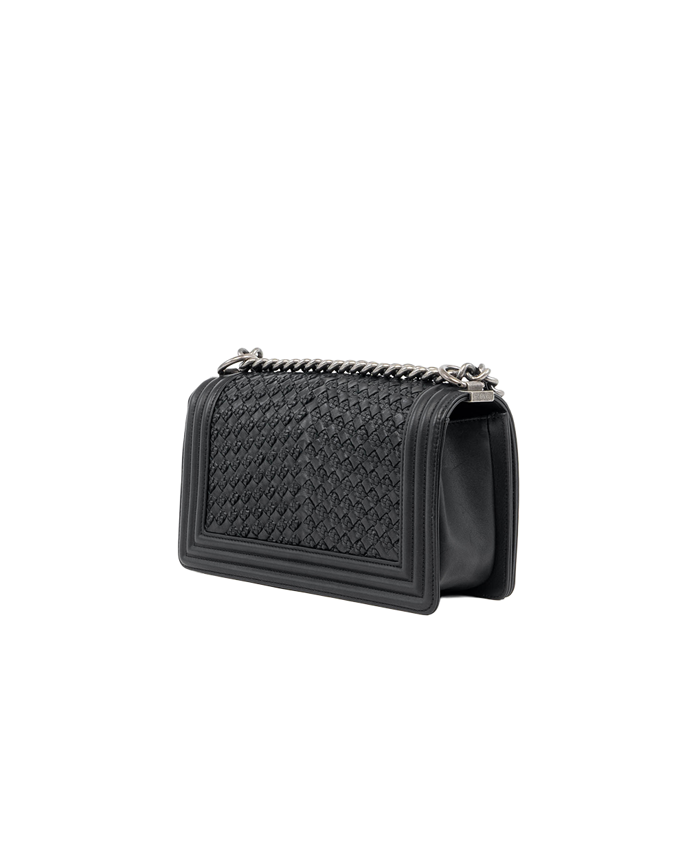 CHANEL BOY 10 BLACK CALF RHW 26221559 0041