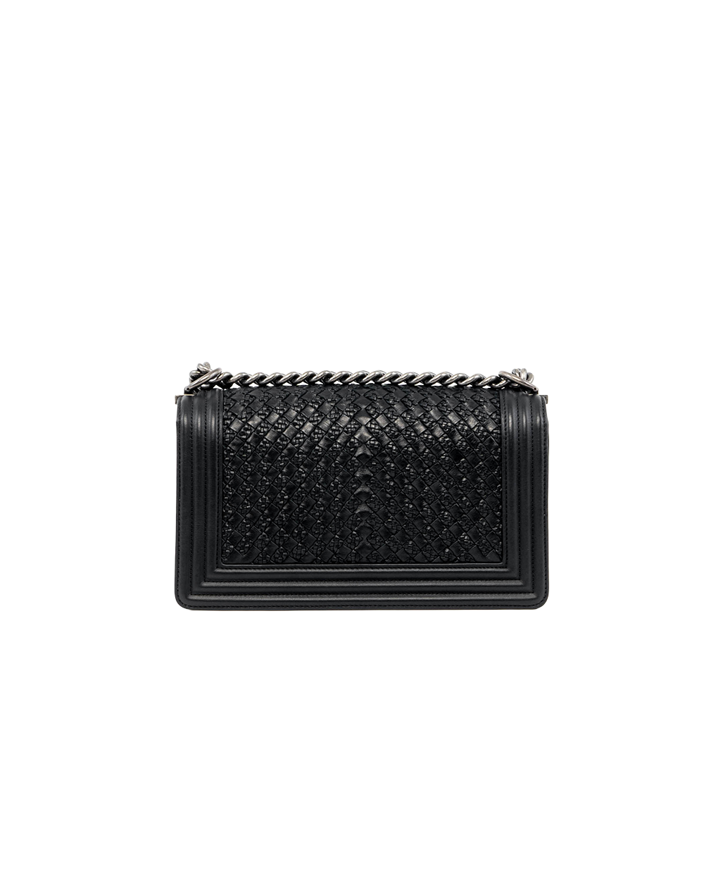CHANEL BOY 10 BLACK CALF RHW 26221559 0042