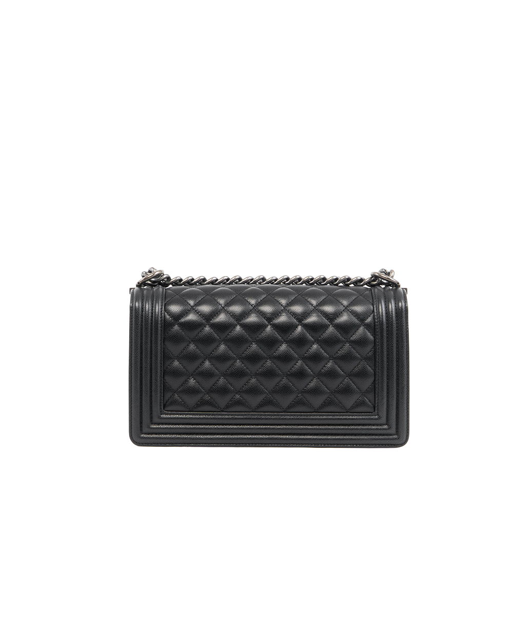 CHANEL BOY 10 BLACK CAVIAR RHW H55NAG5G 5334
