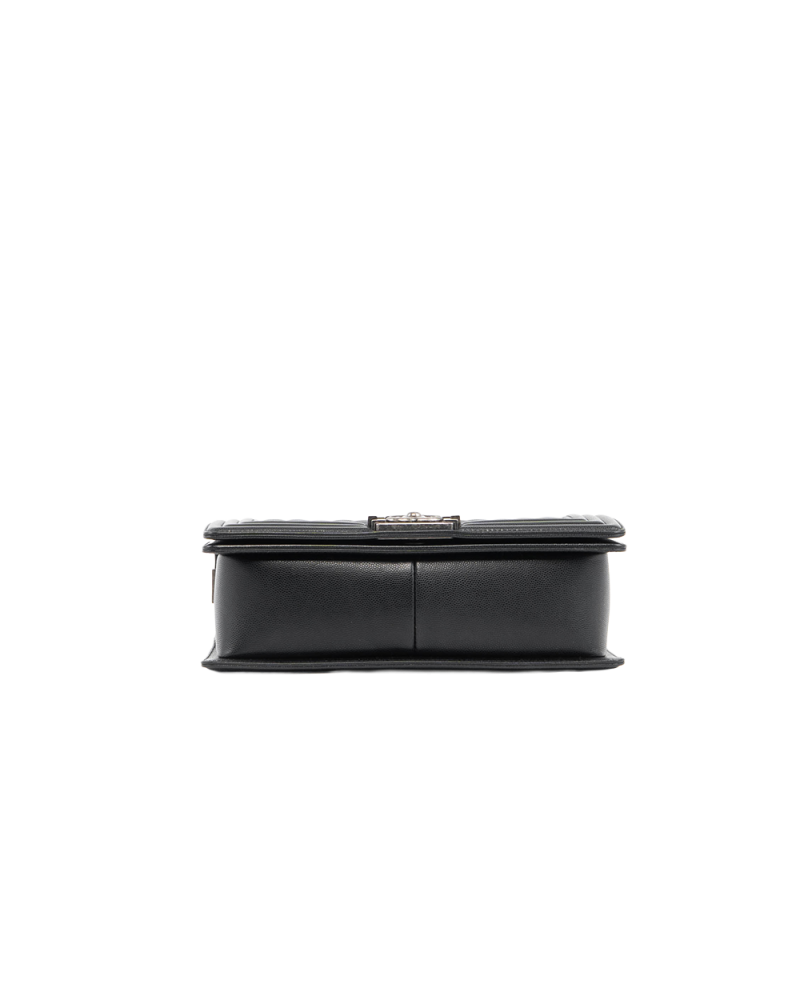 CHANEL BOY 10 BLACK CAVIAR RHW H55NAG5G 5335