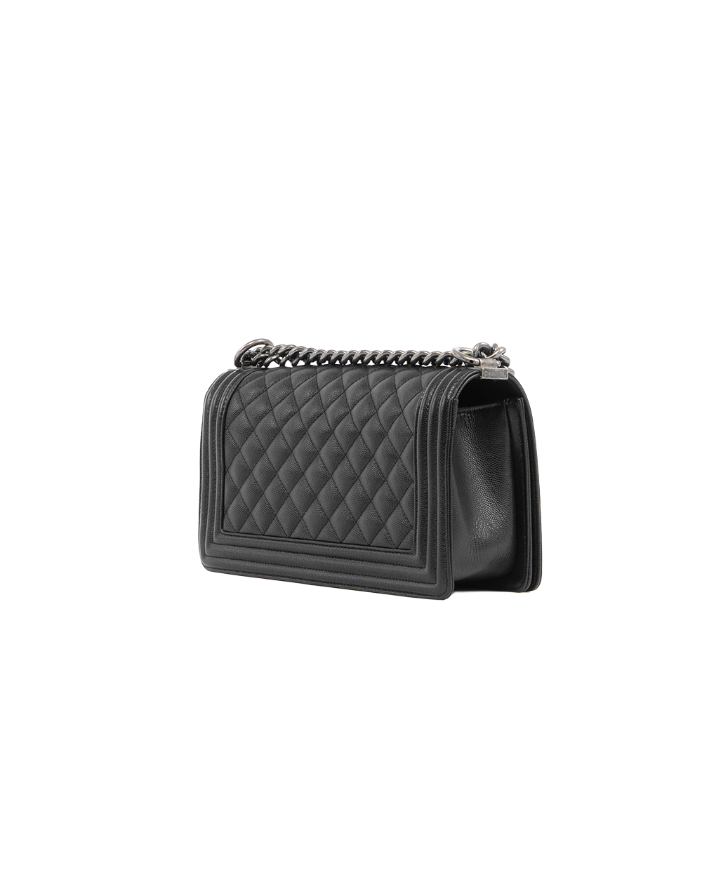 CHANEL BOY 10 BLACK CAVIAR RHW P4H1L923 5424