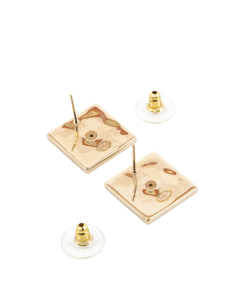 CHANEL CC LOGO SQUARE 2 CM DAIMOND GHW B23P 0251