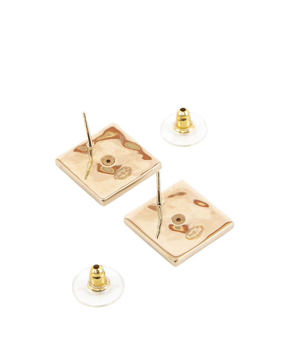 CHANEL CC LOGO SQUARE 2 CM DAIMOND GHW B23P 0251