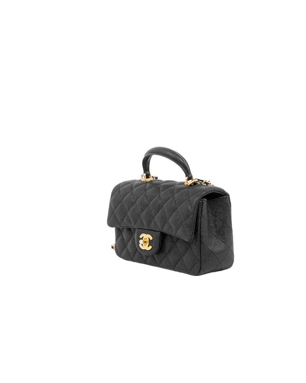 CHANEL CLASSIC WITH TOP HANDLE 8 BLACK CAVIAR GHW 31339291 0114