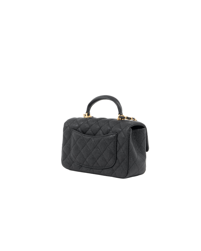CHANEL CLASSIC WITH TOP HANDLE 8 BLACK CAVIAR GHW 31339291 0115