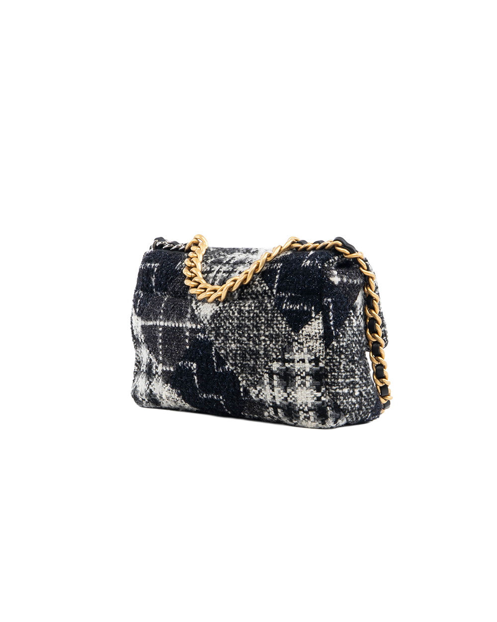 CHANEL FLAP 19 26 BLACK WHITE TWEED RGHW HK8LAK6E 5317