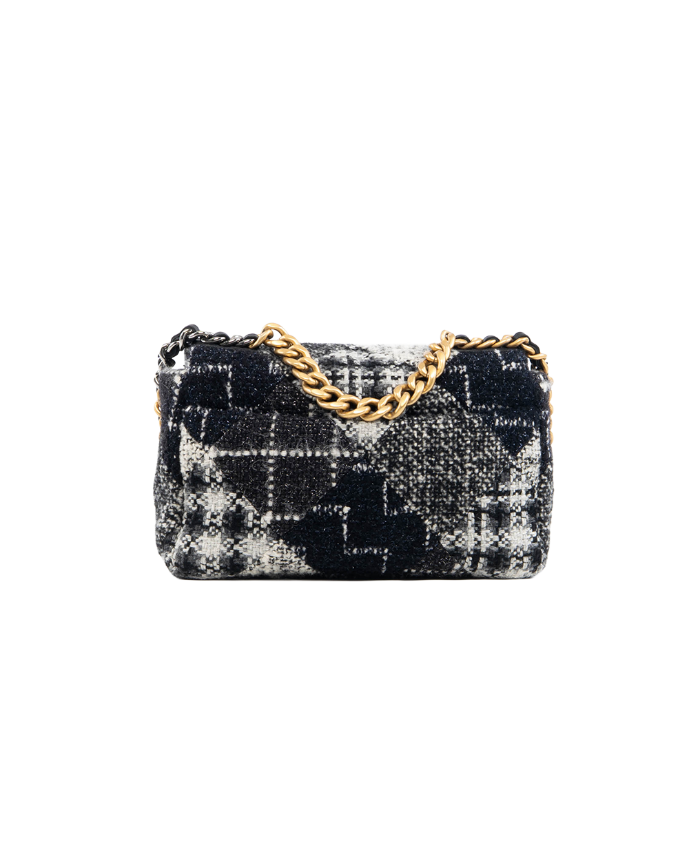 CHANEL FLAP 19 26 BLACK WHITE TWEED RGHW HK8LAK6E 5318