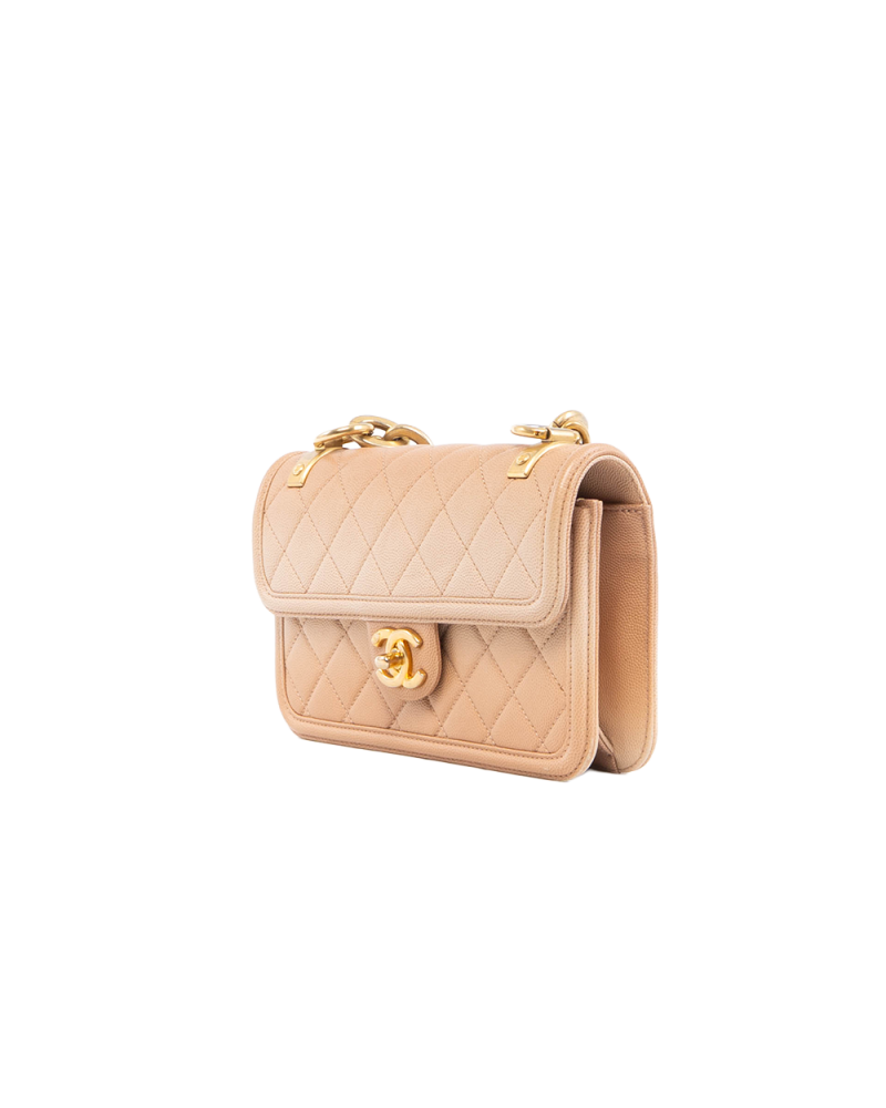 CHANEL FLAP BAG BEIGE CAVIAR GHW 27117634 5409
