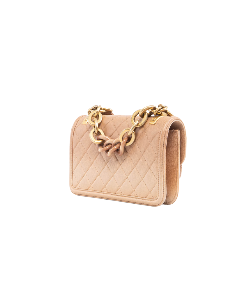 CHANEL FLAP BAG BEIGE CAVIAR GHW 27117634 5410