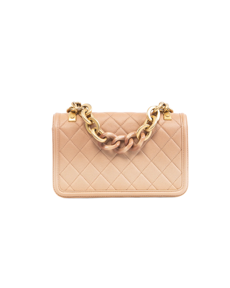 CHANEL FLAP BAG BEIGE CAVIAR GHW 27117634 5411