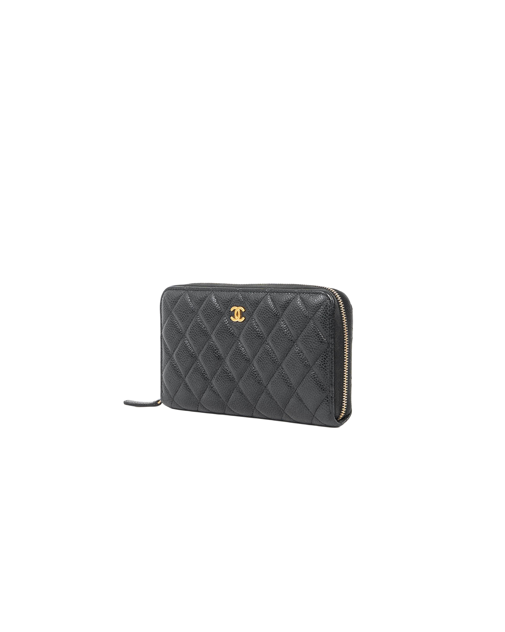 CHANEL ZIPPY WALLET LONG BLACK CAVIAR GHW 28486570 0144
