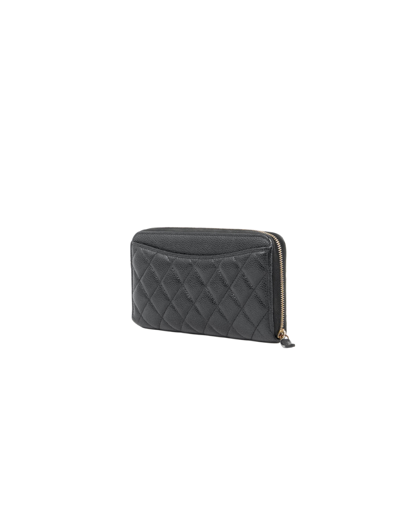 CHANEL ZIPPY WALLET LONG BLACK CAVIAR GHW 28486570 0145