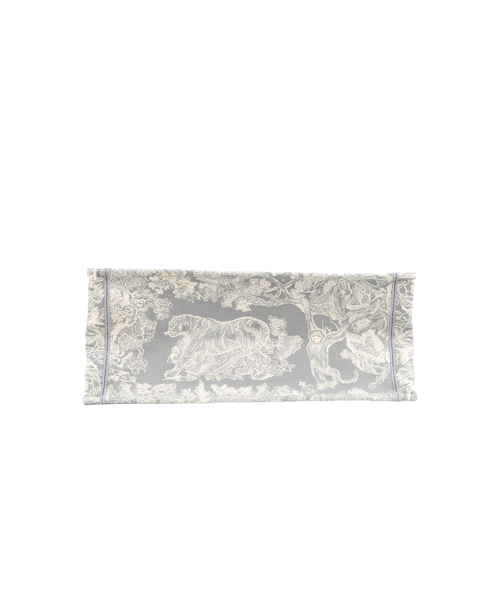 DIOR BOOK TOTE MEDIUM GRAY JUNKLE WHITE JACQUARD 50 MA 0241 0134