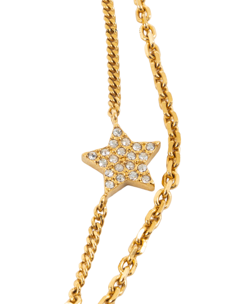 DIOR CD PETIT NECKLACE STAR CRYSTAL GHW 0206