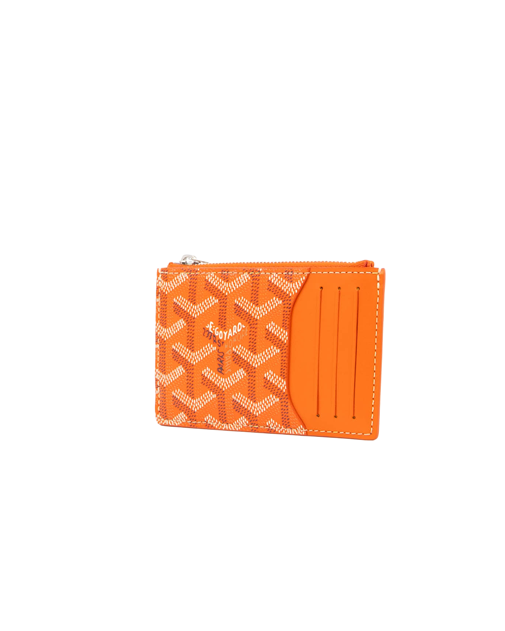 GOYARD BOURBON ZIPPED CARD HOLDER ORANGE CANVAS SHW CRN020252 0178 สำเนา