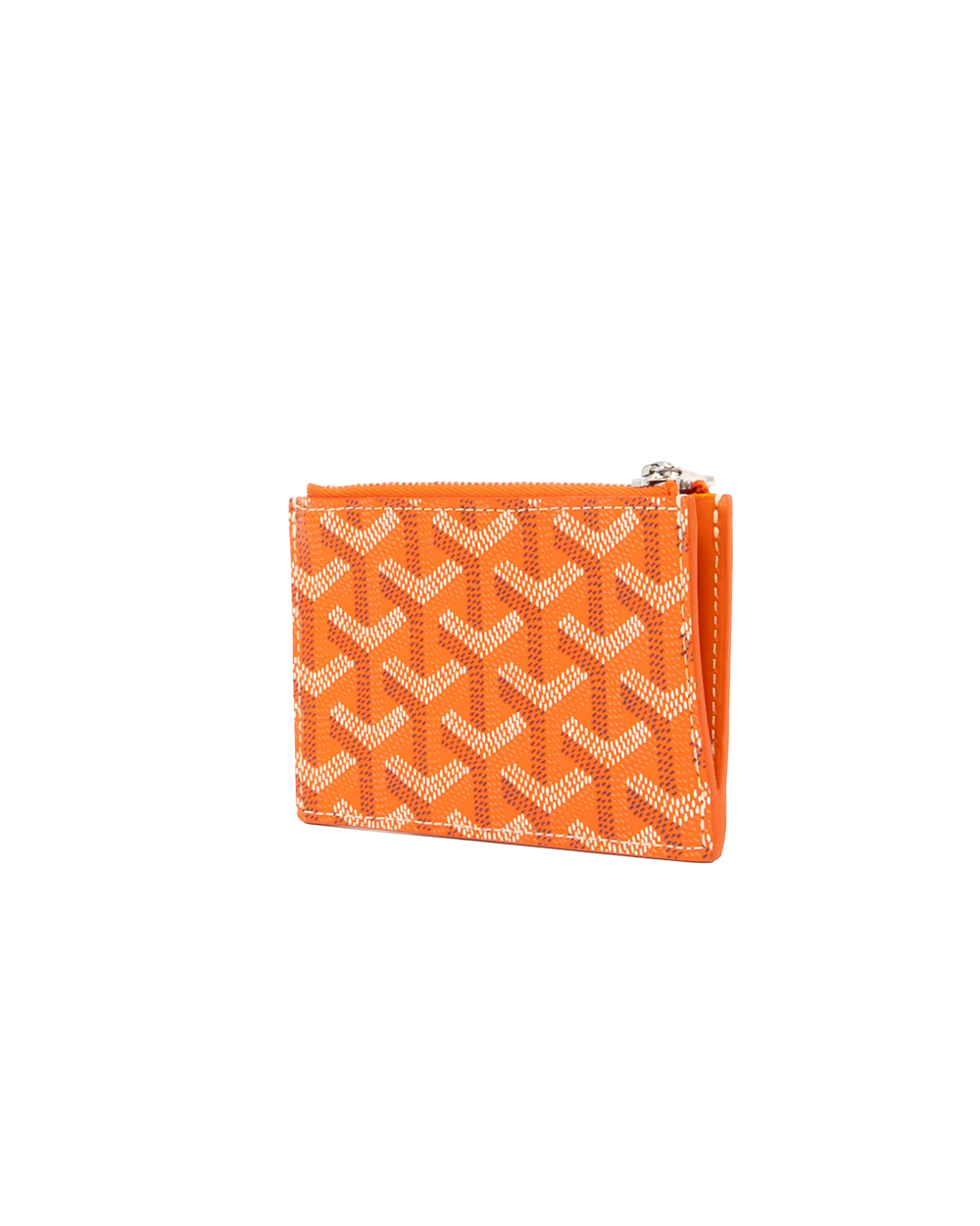 GOYARD BOURBON ZIPPED CARD HOLDER ORANGE CANVAS SHW CRN020252 0179 สำเนา