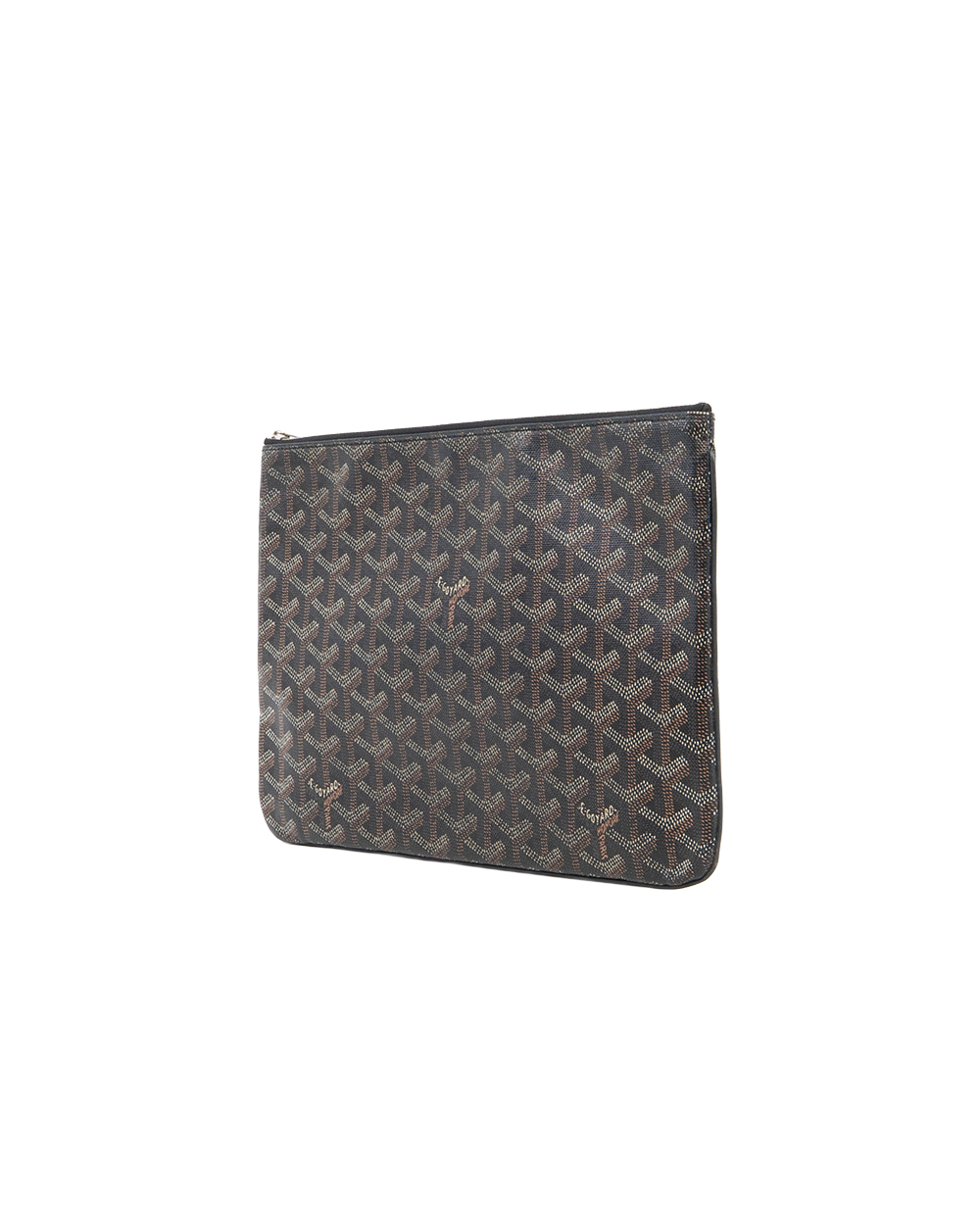GOYARD SENAT POUCH MM BLACK CANVAS SHW SAR120165 0041