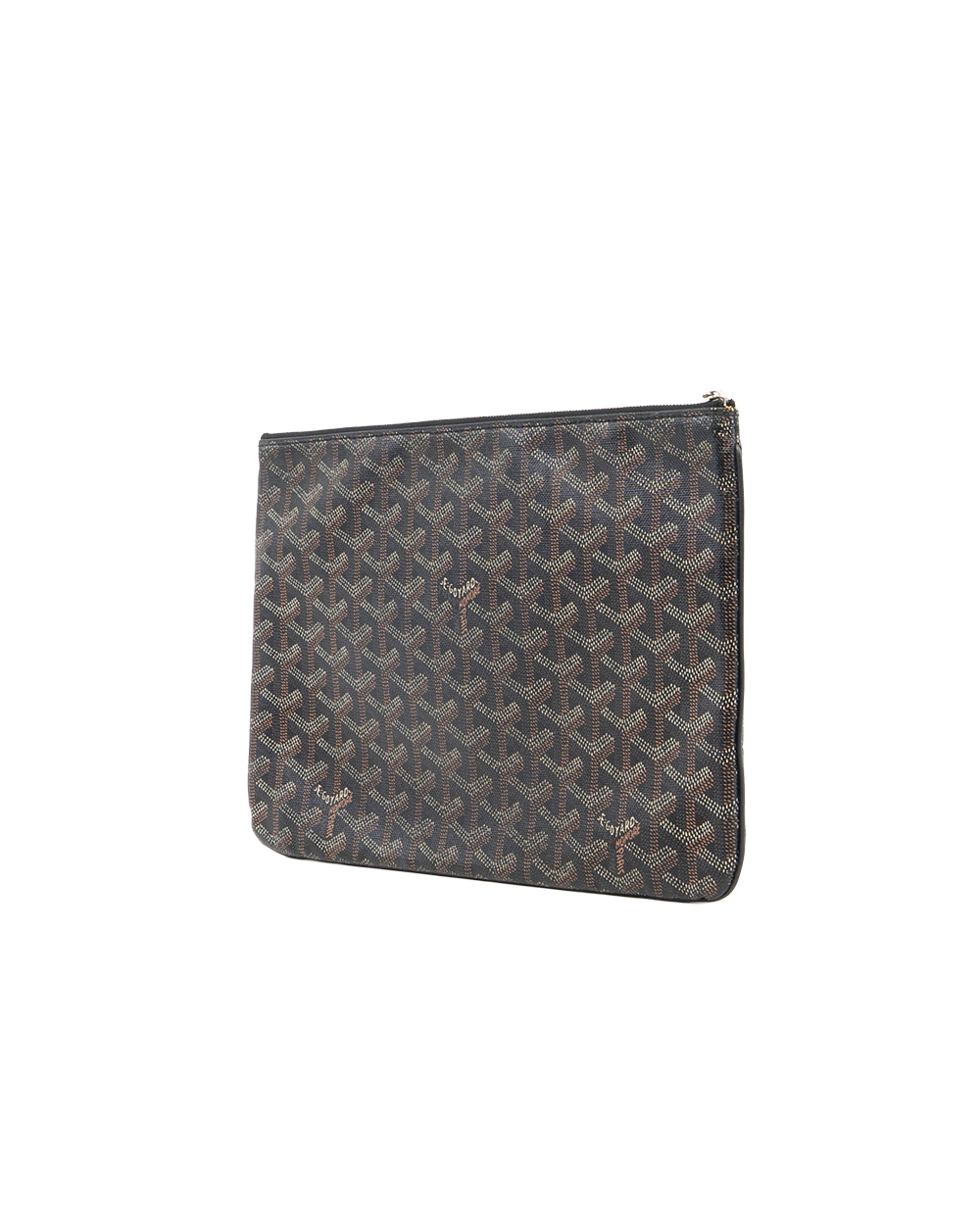 GOYARD SENAT POUCH MM BLACK CANVAS SHW SAR120165 0042