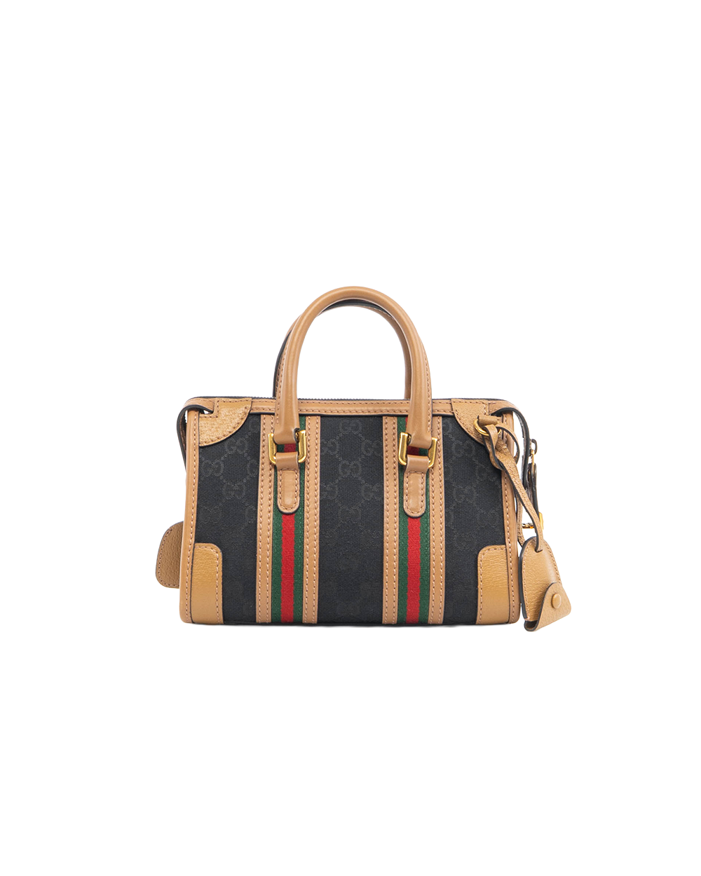 GUCCI BAULETTO TOP HANDLE SMALL BLACK BROWN GG สำเนา (4)