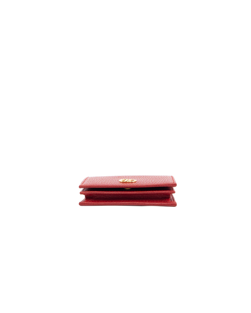 GUCCI BI FOLD WALLET SHORT RED CALF GHW 456126 0416 5459