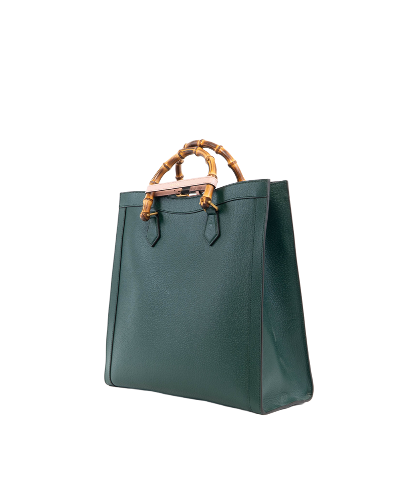 GUCCI DIANA TOTE LARGE GREEN PINK CALF GHW 708218 525040 5306