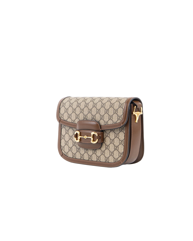GUCCI HORSEBIT 1955 MEDIUM BROWN GG MONOGRAM GHW 5322