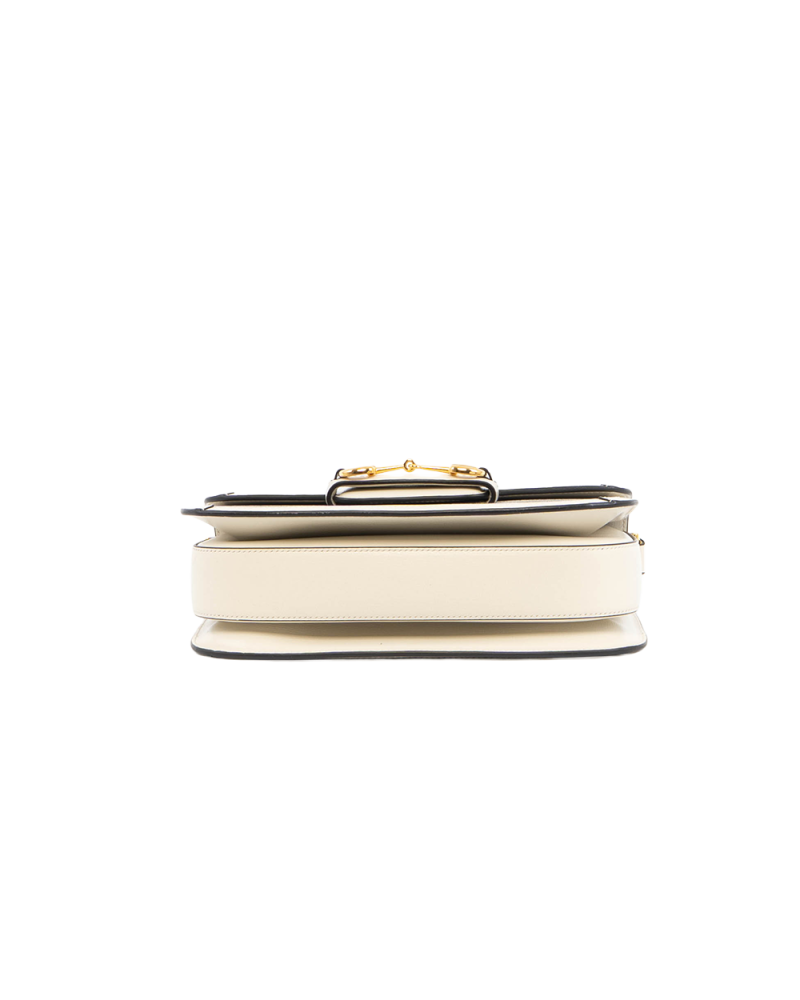 GUCCI HORSEBIT 1955 MEDIUM WHITE GG MONOGRAM GHW 0069