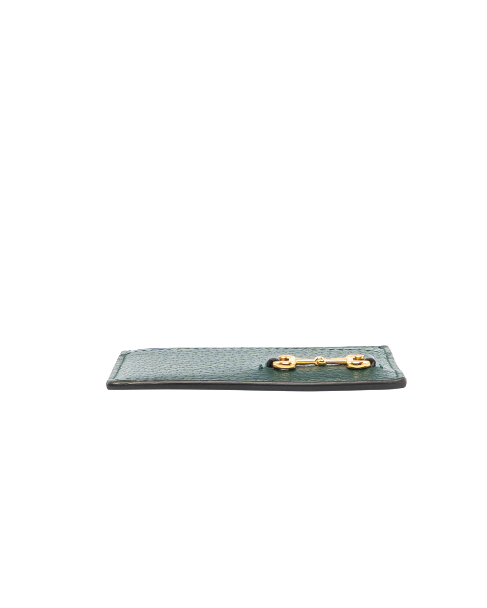 GUCCI HORSEBIT CARD SLOT SHORT GREEN CALF GHW 700469 0416 0191