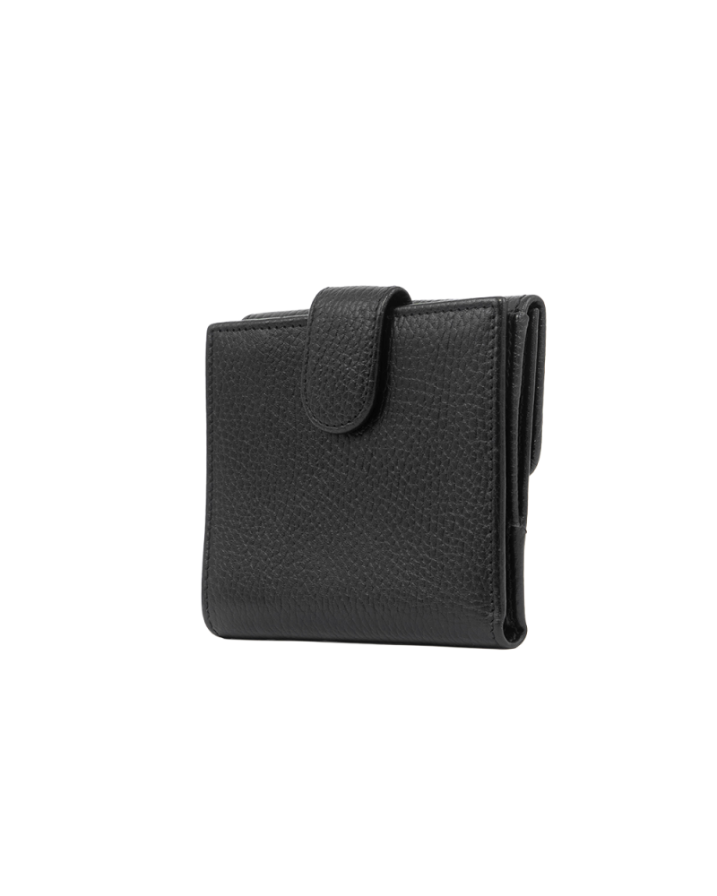 GUCCI INTERLOCK WALLET SHORT BLACK CALF GHW 615525 2184 5385