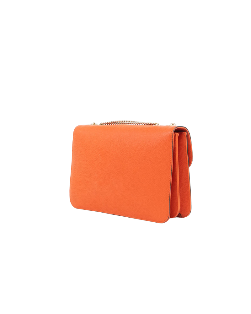 GUCCI INTERLOCKING G MEDIUM ORANGE CALF GHW 51303 493075 0131