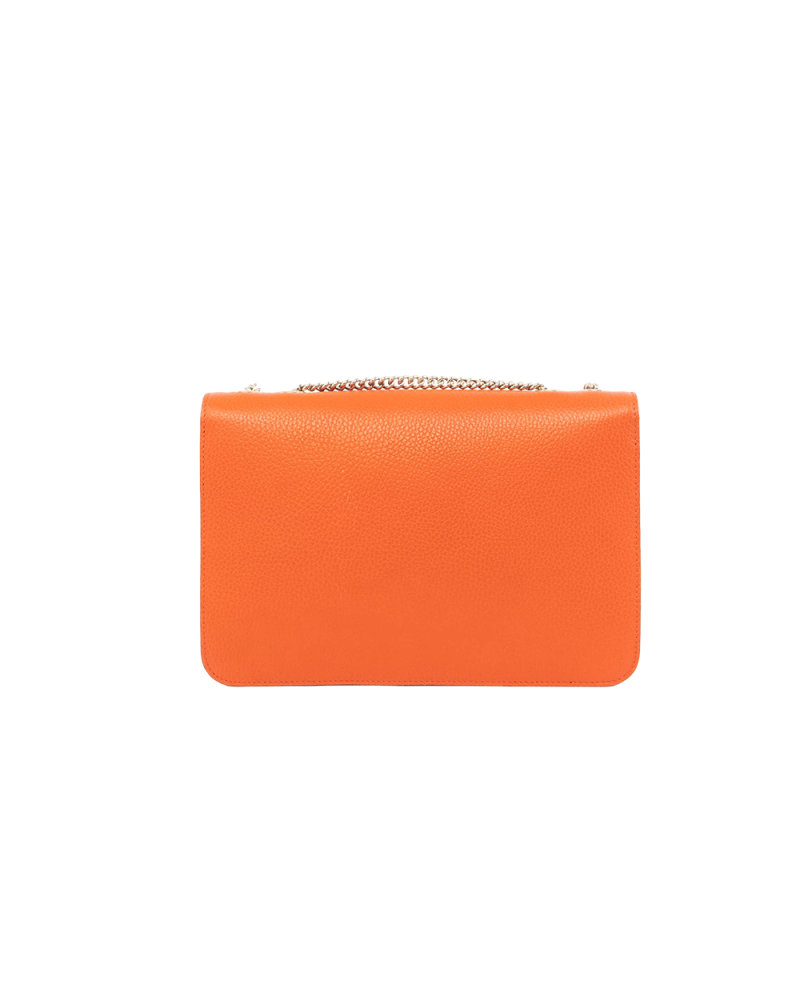 GUCCI INTERLOCKING G MEDIUM ORANGE CALF GHW 51303 493075 0132