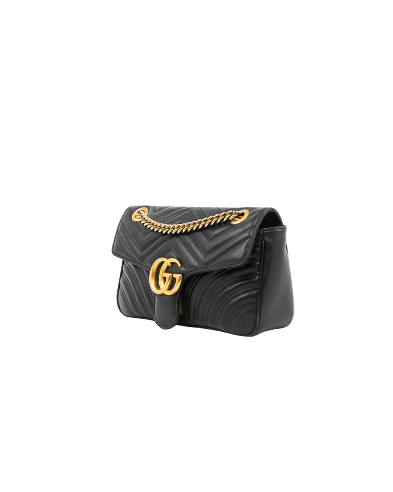 GUCCI MARMONT 26 BLACK CALF GHW 443497 520981 0091