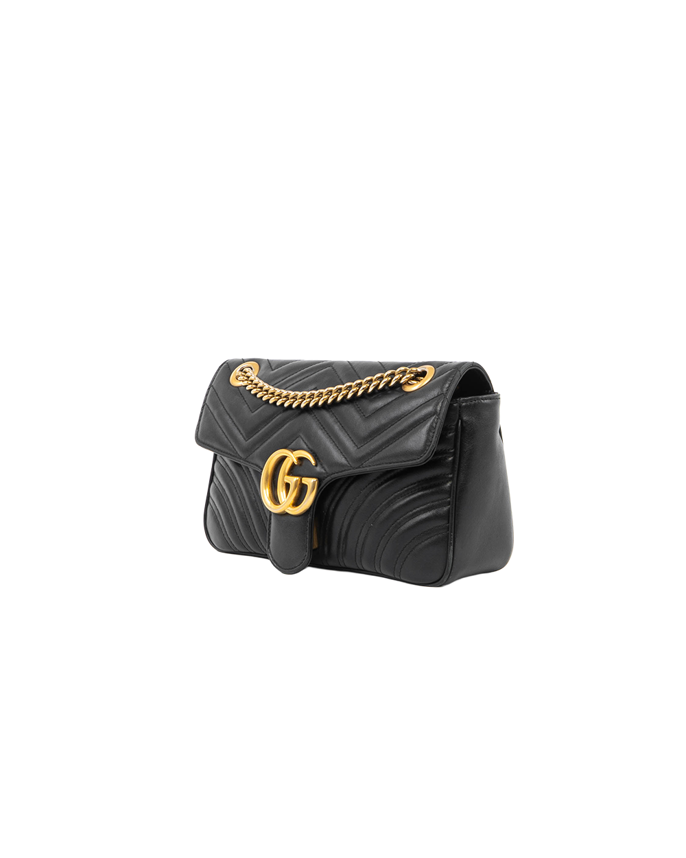 GUCCI MARMONT 26 BLACK CALF GHW 443497 520981 0091
